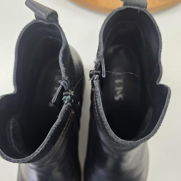 Korks Boots Womens Size 6.5 Black Leather Suede Ankle Chelsea Side Zip Q43803 - Picture 14 of 16